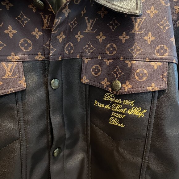 Louis Vuitton Brown Patchwork Leather Jacket - Picture 3 of 7